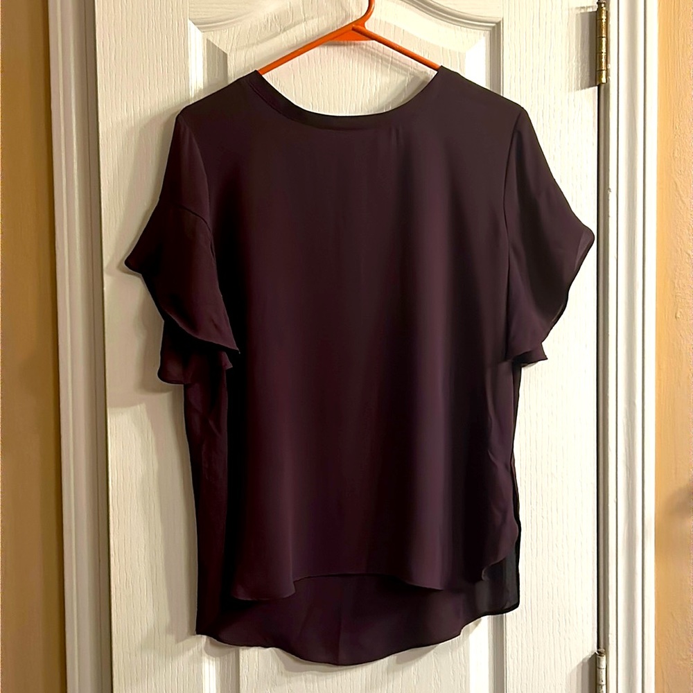The loft chiffon ruffle sleeve blouse